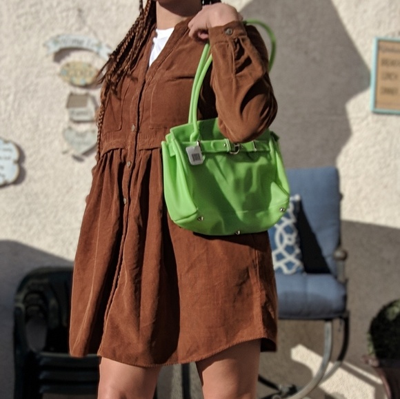 ∆ Lime Vinyl Purse∆ - Picture 4 of 4